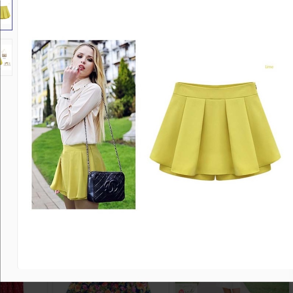 Zara short skirt yellow size medium